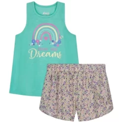 Sleep On It Girls Follow Your Dreams Rainbow 2-Piece Tank Pajama Shorts Sleep Set -Cozy Nights Sales Store GUEST 1c010fd6 70ea 4d44 aedf a7d10f873601