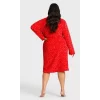 Women's Plus Size Love Heart Robe - Red Heart | AVENUE