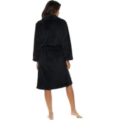 Women's Classic Soft Jacquard Bathrobe, Plush Robe