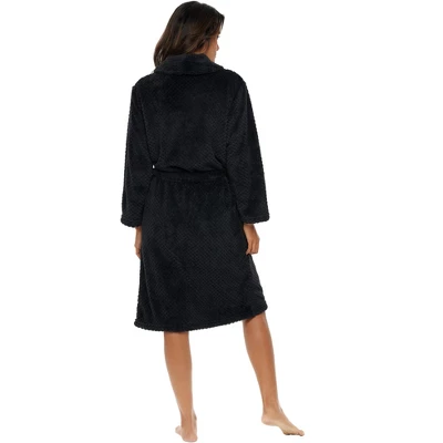 Women's Classic Soft Jacquard Bathrobe, Plush Robe 1 Women's Classic Soft Jacquard Bathrobe, Plush Robe