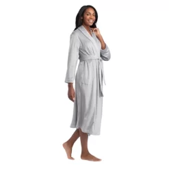 Softies Women's 48" Feather Velour Shawl Collar Robe