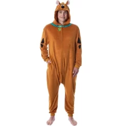 Scooby-Doo Mens' Hooded Union Suit Adult Costume Pajama Sleeper Brown -Cozy Nights Sales Store GUEST 1d33fcdc 4919 4fbf 98fe 6406e05bdca9