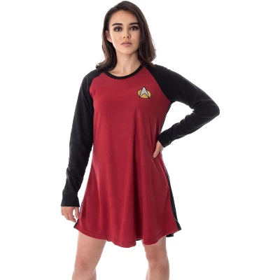 Star Trek Next Generation Women's Juniors Picard Raglan Nightgown Sleep Shirt 6 Star Trek Next Generation Women's Juniors Picard Raglan Nightgown Sleep Shirt - Image 6