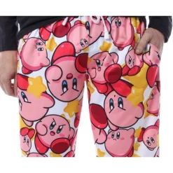 Nintendo Kirby Video Game Men's Allover Character Pattern Pajama Pants