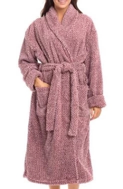 Women's Fuzzy Plush Fleece Winter Robe, Warm Soft Bathrobe For Her -Cozy Nights Sales Store GUEST 1d6974df b43a 45ef 952e b1382176e21b