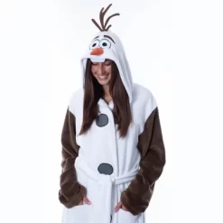 Disney Adult Frozen Snowman Olaf Costume Robe Hooded Bathrobe White -Cozy Nights Sales Store GUEST 1da443a3 eef0 4253 8b3a 5951f57ec91d
