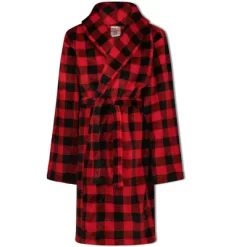 Sleep On It Boys Red Buffalo Plaid Plush Fleece Shawl Collar Robe With Matching Slippers -Cozy Nights Sales Store GUEST 1de01295 7707 4293 8210 33bcecb9951d