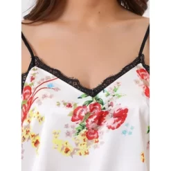 Cheibear Women's Floral 2 Pieces Pajama Sets Satin Lace Cami Long Pants Sleep Set Loungewear -Cozy Nights Sales Store GUEST 1f81901c 9ef4 48e4 ab80 9ef571468514