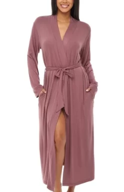 Women's Classic Soft Knit Long Lounge Robe With Pockets -Cozy Nights Sales Store GUEST 1f970f1d 4336 447d a09c 89fb8713a7ae