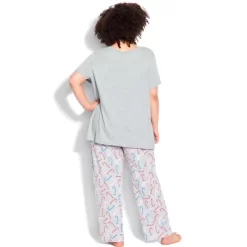 Women's Plus Size Stick Together Sleep Set - Gray | AVENUE -Cozy Nights Sales Store GUEST 1fe52e92 6241 46b4 acd3 735978fabad4