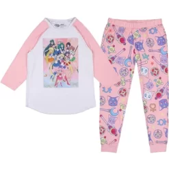 Sailor Moon Merch Women's Character Poster Raglan Jogger Pajama Set -Cozy Nights Sales Store GUEST 206151f5 11c9 4de3 a7b5 271514f3d784