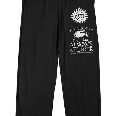 Supernatural Always A Hunter Men's Black Sleep Pajama Pants 1 Supernatural Always A Hunter Men's Black Sleep Pajama Pants