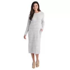 Softies Heathered Marshmallow 42" Crew Neck Lounge Dress With Pockets -Cozy Nights Sales Store GUEST 21a68ce6 5a20 4bd7 83ad 42fca2364812