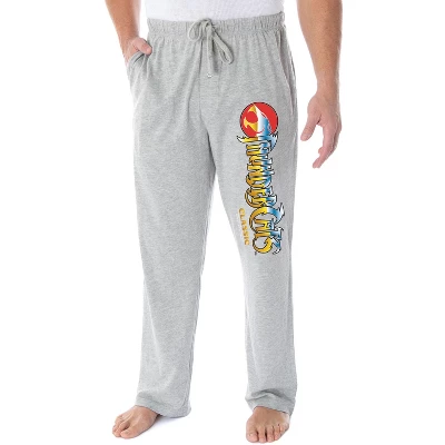 ThunderCats Men's Classic Cartoon Logo Adult Loungewear Sleep Pajama Pants Heather Grey 3 ThunderCats Men's Classic Cartoon Logo Adult Loungewear Sleep Pajama Pants Heather Grey - Image 3