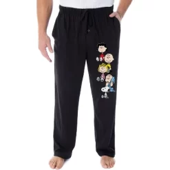 Peanuts Gang Adult Character Loungewear Sleep Pajama Pants Black -Cozy Nights Sales Store GUEST 231f6ebd ba85 4dac 8f96 a1e14625eb00