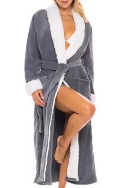 Women's Warm Winter Robe, Plush Fleece Full Length Long Bathrobe -Cozy Nights Sales Store GUEST 2370ea91 c636 4666 a0f2 a368977afb86