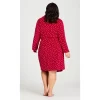 Women's Plus Size Spot Robe - Red | AVENUE