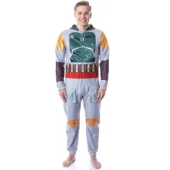 Star Wars Mens' Boba Fett Hooded Costume Union Suit One-Piece Pajama Grey -Cozy Nights Sales Store GUEST 24cccab7 0c9d 4f36 8d7a e25af70184b0