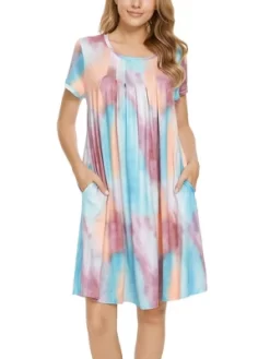 Cheibear Womens Sleepwear Lounge Dress Summer Pajama Nightgown -Cozy Nights Sales Store GUEST 2660f616 15ff 4e9e 9f20 26b531aa00e1