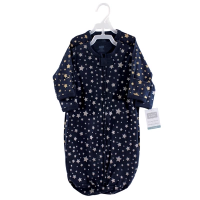 Hudson Baby Infant Cotton Long-Sleeve Wearable Sleeping Bag, Sack, Blanket, Metallic Stars 1 Hudson Baby Infant Cotton Long-Sleeve Wearable Sleeping Bag, Sack, Blanket, Metallic Stars