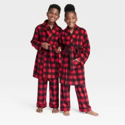 Kids' Buffalo Check Matching Family Robe - Wondershop™ Red -Cozy Nights Sales Store GUEST 285a70cf 1c28 4801 bf13 be368c884d1c