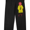 It Movie 2017 You'll Float Too Men's Black Sleep Pajama Pants