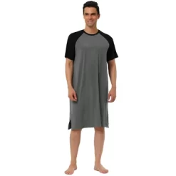 Lars Amadeus Men's Comfy Lounge Soft Pajamas Loose Short Sleeves Sleep Nightgown Nightwear -Cozy Nights Sales Store GUEST 29844aab 31ab 40ae 8e95 4f6ae2fba2ec