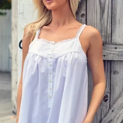 Women's Cotton Victorian Nightgown, Cecilia Sleeveless Lace Trimmed Button Up Long Vintage Night Dress Gown -Cozy Nights Sales Store GUEST 2a6449b1 3d65 4218 b91e 33d744d3548f