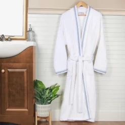 All-Season Unisex Cotton Terry Lounge Bathrobe With Embroidery By Blue Nile Mills -Cozy Nights Sales Store GUEST 2adfbd4a af2b 40b0 ad2f 9de271070a19