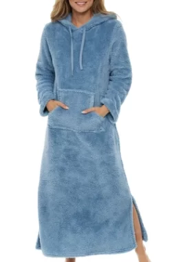 Women's Soft Plush Sweatshirt Robe, Long Hooded Fleece Loungewear -Cozy Nights Sales Store GUEST 2bb2eb32 9de4 40f9 b34a 45782f0434fe