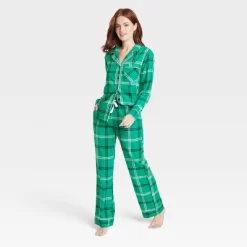 Women's Plaid Flannel Matching Family Pajama Set - Wondershop™ Green -Cozy Nights Sales Store GUEST 2c787c0c 37be 4436 ac3f 7c5ddae4d3a4