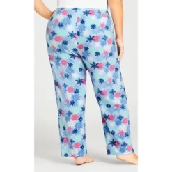 Women's Plus Size Snowflake Fleece Sleep Pant - Blue | AVENUE -Cozy Nights Sales Store GUEST 2ccee520 8a86 4c5f ae5c 0215d1f053ba