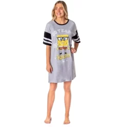 Nickelodeon SpongeBob SquarePants Womens' Nightgown Sleep Pajama Shirt Grey -Cozy Nights Sales Store GUEST 2d79220d aca7 43de a829 4d115d09d10e