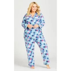 Women's Plus Size Snowflake Fleece Sleep Pant - Blue | AVENUE -Cozy Nights Sales Store GUEST 2d943edd e461 4467 853d 3d379e3653e5