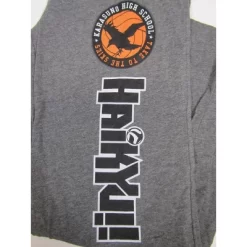 Haikyu!! Karasuno High School Logo Adult Charcoal Gray Pajama Pants