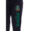 Harry Potter Womens' Slytherin House Crest Sleep Jogger Pajama Pants Black