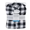 Hudson Baby Plush Sleeping Bag, Sack, Blanket, Black Plaid