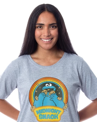 Sesame Street Women's Cookie Monster Midnight Snack Nightgown Pajama Dress Multicolored 2 Sesame Street Women's Cookie Monster Midnight Snack Nightgown Pajama Dress Multicolored - Image 2