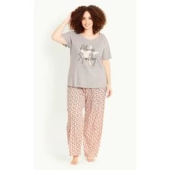 Women's Plus Size Always Sleep Set - Gray | EVANS -Cozy Nights Sales Store GUEST 32a16097 d83b 493f a72a 93e1f538eb6e