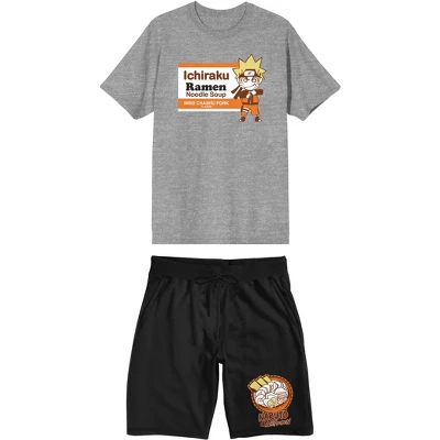 Naruto Shippuden Ichiraku Ramen Chibi Character Men's Graphic T-shirt & Sleep Short Set 4 Naruto Shippuden Ichiraku Ramen Chibi Character Men's Graphic T-shirt & Sleep Short Set - Image 4
