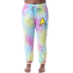 Star Trek Womens' Starfleet Icon Symbol Sleep Jogger Pajama Pants Multicolored -Cozy Nights Sales Store GUEST 348c5e81 d3e4 4624 b046 fb695a56b76c
