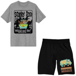 Scooby-Doo Scooby Doo Mystery Machine Men's Short Sleeve Shirt & Sleep Shorts Set -Cozy Nights Sales Store GUEST 3677245e 8388 4361 a49a 31d71968c370