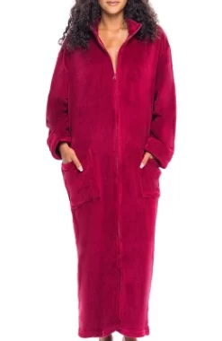 Women's Zip Up Fleece Robe, Soft Warm Plush Oversized Zipper Bathrobe -Cozy Nights Sales Store GUEST 36bd722f 8c1b 49ce b742 9b389f55107d