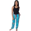 Disney Women's Little Mermaid Ariel Fleecy Soft Sleep Pajama Pants Sea Blue