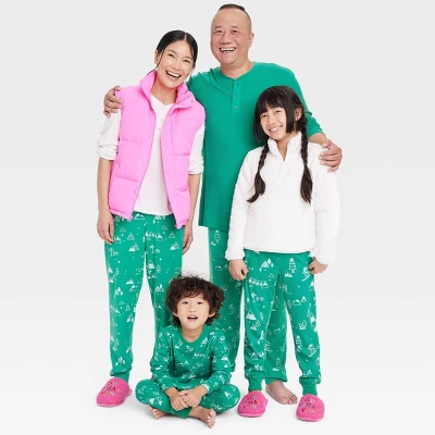 Men's Ski Scene Matching Family Thermal Pajama Pants - Wondershop™ Green 2 Men's Ski Scene Matching Family Thermal Pajama Pants - Wondershop™ Green - Image 2