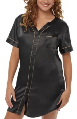 Womens Satin Night Shirt, Boyfriend Style Short Sleeve Sleep Shirt 12 Womens Satin Night Shirt, Boyfriend Style Short Sleeve Sleep Shirt -Cozy Nights Sales Store GUEST 37a1da4e b18a 4e9b 8216 4424e25ba2a2