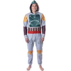 Star Wars Mens' Boba Fett Hooded Costume Union Suit One-Piece Pajama Grey -Cozy Nights Sales Store GUEST 38048432 8351 4635 947f 19c465a0170e