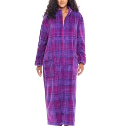 Women's Zip Up Fleece Robe, Soft Warm Plush Oversized Zipper Bathrobe -Cozy Nights Sales Store GUEST 394538ba ec40 45ad b583 63486e3c5a93