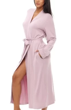 Women's Classic Soft Knit Long Lounge Robe With Pockets -Cozy Nights Sales Store GUEST 39499288 ca0c 4fdb 9d8d ff9c7cd4f6c3