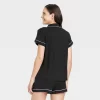 Women's Beautifully Soft Short Sleeve Notch Collar Top And Shorts Pajama Set - Stars Above